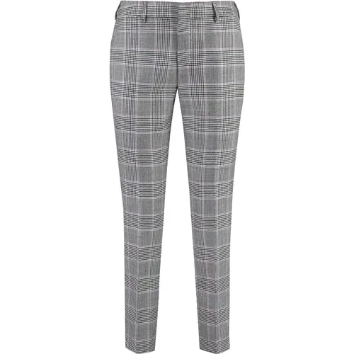 Houndstooth Virgin Wool Tailored Hosen , Damen, Größe: 2XS - PT Torino - Modalova