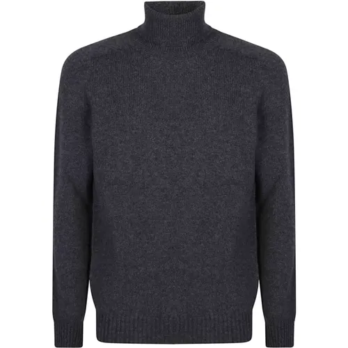 Cashmere Knitwear, male, , Size: XL Grey Sweater Aw24 - Roberto Collina - Modalova