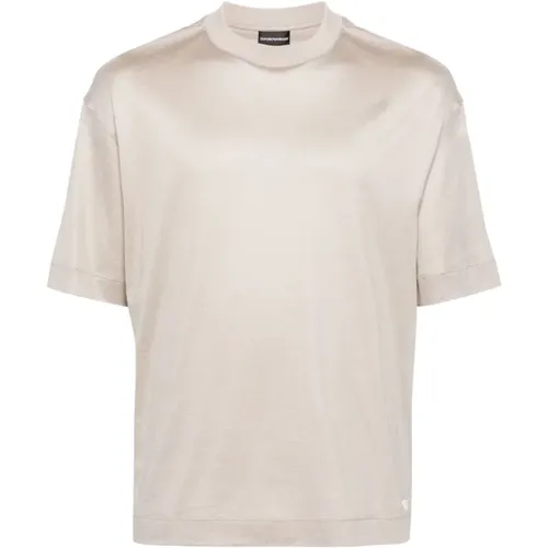Jersey Texture Logo T-shirts Polos , Herren, Größe: S - Emporio Armani - Modalova
