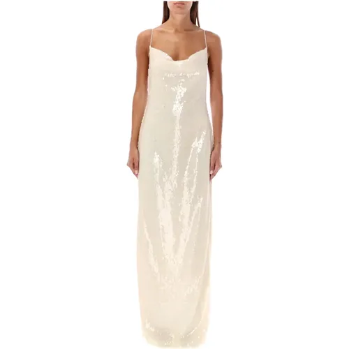 Sequin Maxi Dress Cream Aw24 , female, Sizes: XS, S - Magda Butrym - Modalova