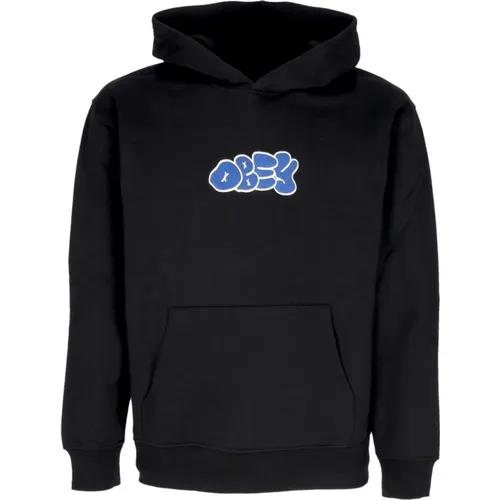 Hoodies, male, , Size: XL Hooded Fleece Sweater Scribbles - Obey - Modalova