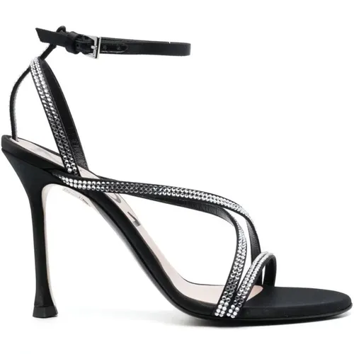 Crossed Straps Stiletto Heels , female, Sizes: 4 UK, 3 UK, 5 UK - N21 - Modalova