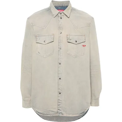 Shirts Sand , male, Sizes: S, L, M - Diesel - Modalova