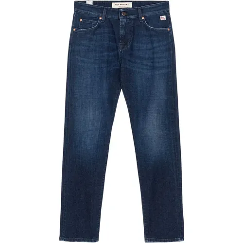 Dunkle Waschung Slim Fit Denim Jeans , Herren, Größe: W33 - Roy Roger's - Modalova