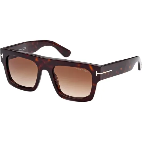 Fausto Sunglasses Dark Havana/Light Shaded , male, Sizes: 53 MM - Tom Ford - Modalova