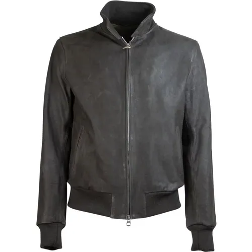Slim Leather Jacket , male, Sizes: 2XL - Stewart - Modalova