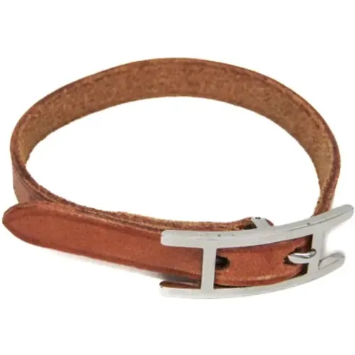 Pre-owned Jewellery, female, , Size: ONE SIZE Pre-owned Leather bracelets - Hermès Vintage - Modalova