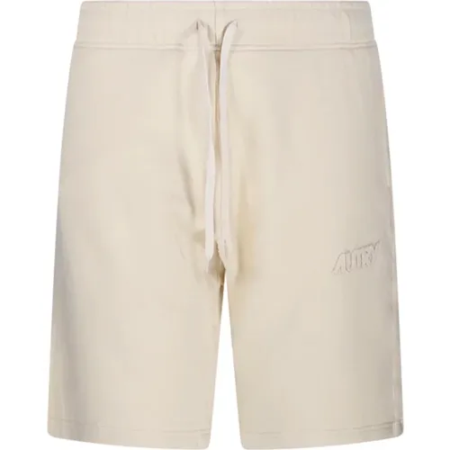 Casual Shorts, male, , Size: M Cream Jersey Shorts - Autry - Modalova