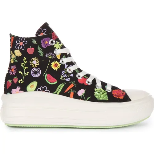 Floral Fruit Print Platform Sneakers , female, Sizes: 4 UK, 4 1/2 UK, 6 1/2 UK - Converse - Modalova