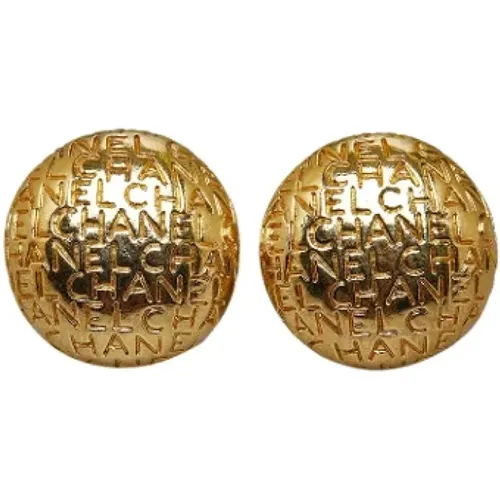 Pre-owned Jewellery, female, , Size: ONE SIZE Pre-owned Gold earrings - Chanel Vintage - Modalova