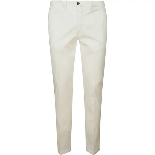 White Cotton Trousers with Pockets , male, Sizes: 4XL, M, 3XL, 5XL, L, S - Hindustrie - Modalova