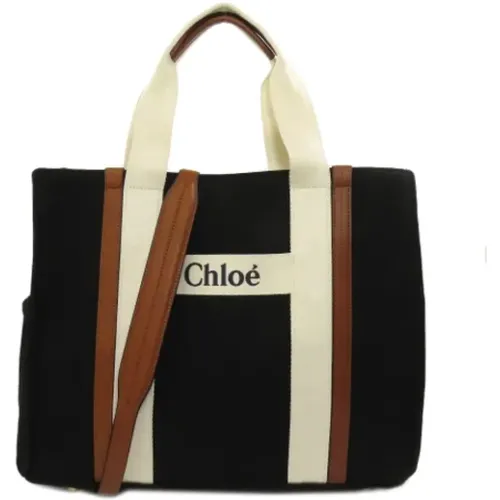 Pre-owned Tote Bags, female, , Size: ONE SIZE Pre-owned Canvas handbags - Chloé Pre-owned - Modalova