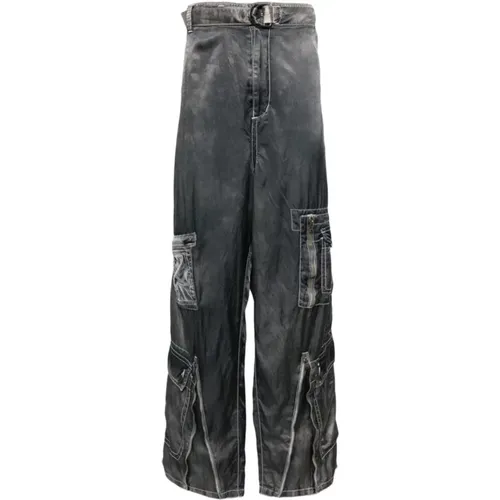 Wide Jeans, male, , Size: S Parachute Trousers Black - Mihara Yasuhiro - Modalova