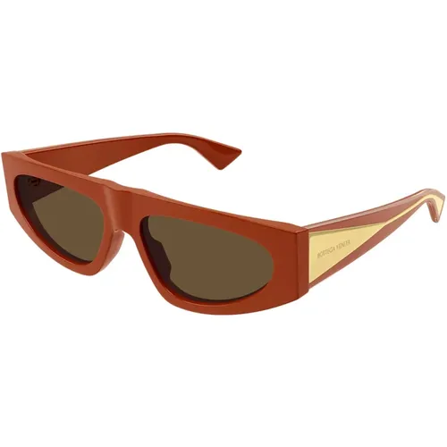 Sunglasses, female, , Size: 57 MM Flat Top Sunglasses - Bottega Veneta - Modalova