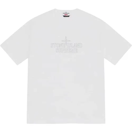 Limitierte Auflage besticktes Logo T-Shirt Top - Stone Island - Modalova