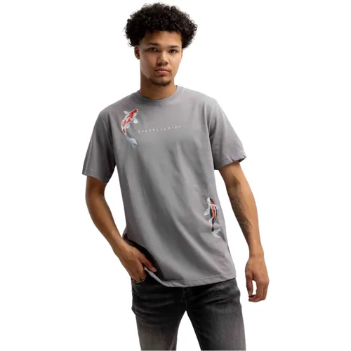 Pisces T-Shirt Grau Herren , Herren, Größe: L - Xplct Studios - Modalova