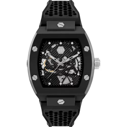 Watches, male, , Size: ONE SIZE Automatic Men's Watch The $keleton Ecoceramic - Philipp Plein - Modalova