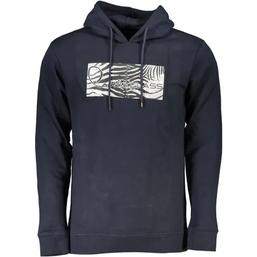 Printed Cotton Sweater with Hood , male, Sizes: S, M, 3XL, 2XL, XL, L - Cavalli Class - Modalova