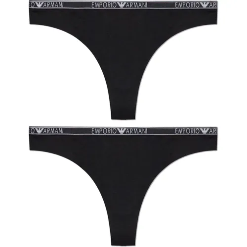 Bottoms, female, , Size: XL Two-Pack of Strings - Emporio Armani - Modalova