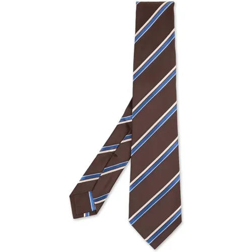 Ties, male, , Size: ONE SIZE Silk Striped Tie - Kiton - Modalova