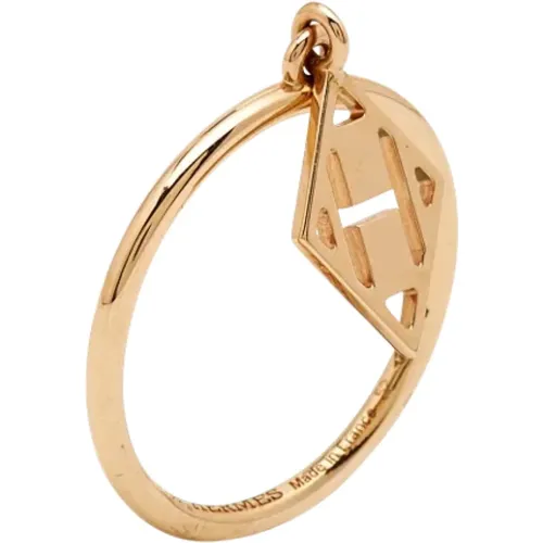 Pre-owned Rose Gold rings , female, Sizes: ONE SIZE - Hermès Vintage - Modalova