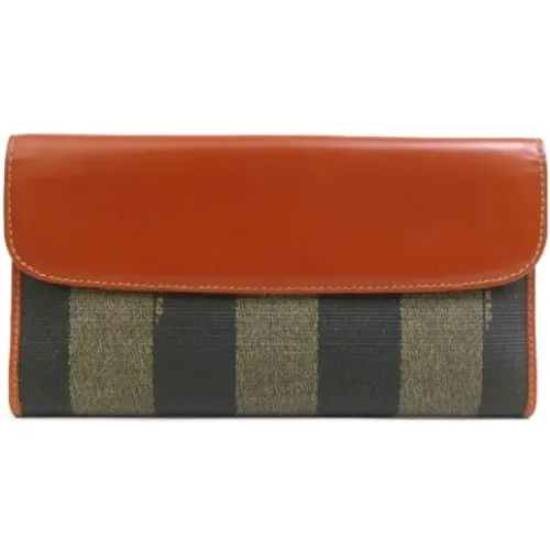 Pre-owned Wallets, female, , Size: ONE SIZE Pre-owned Canvas wallets - Fendi Vintage - Modalova