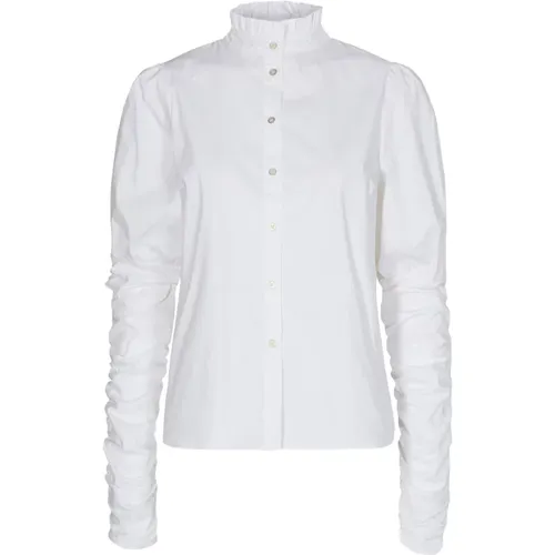 Elegant Poplin Puff Shirt Blouse , female, Sizes: L, S - Co'Couture - Modalova