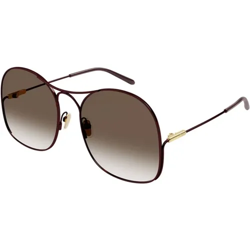 Sophisticated Metallo Sunglasses , unisex, Sizes: 59 MM - Chloé - Modalova