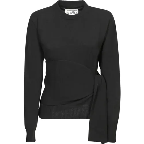 Schwarze Strickwaren für Frauen Aw24 , Damen, Größe: L - MM6 Maison Margiela - Modalova