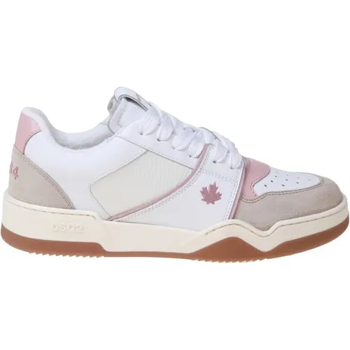 Women's Shoes Sneakers White/pink Ss24 , female, Sizes: 3 UK, 6 UK, 5 UK, 7 UK, 4 UK - Dsquared2 - Modalova