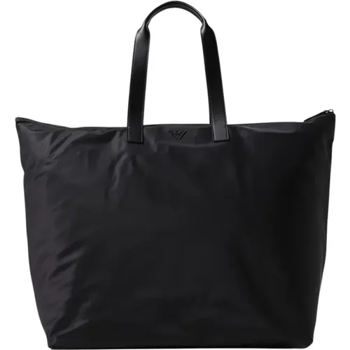 Tote Bags, male, , Size: ONE SIZE Versatile Travel Tote Bag - Emporio Armani - Modalova