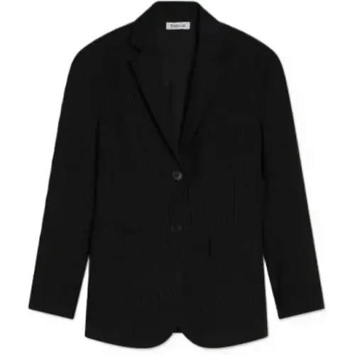 Pinstripe Oversized Blazer Classic Comfort , female, Sizes: L, M - SoSUE - Modalova