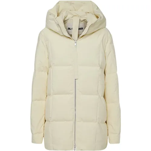 Feather Down Hooded Jacket , female, Sizes: S, L, XL - Jil Sander - Modalova