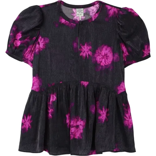 Floral Print Blouse in Black & Pink , female, Sizes: XL, M, S - BAUM UND PFERDGARTEN - Modalova
