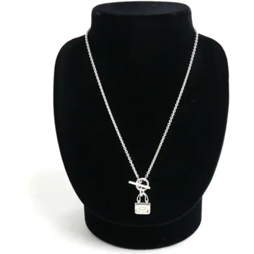 Pre-owned Jewellery, female, , Size: ONE SIZE Pre-owned Silver necklaces - Hermès Vintage - Modalova