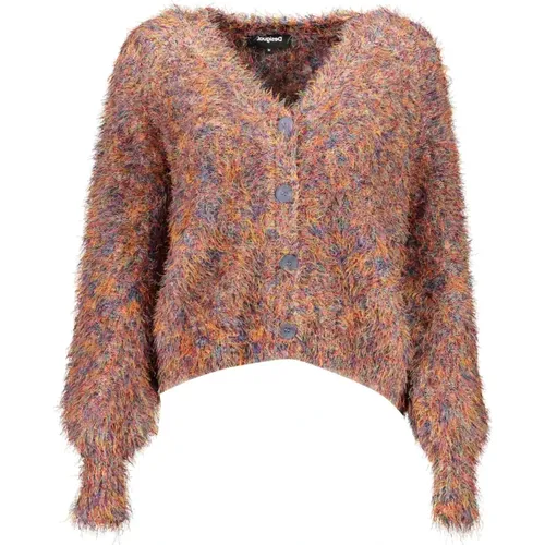 Button Cardigan Sweater , female, Sizes: L, M, XL - Desigual - Modalova