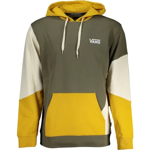 Hoodies, male, , Size: S Green Hoodie with Print and Logo - Vans - Modalova