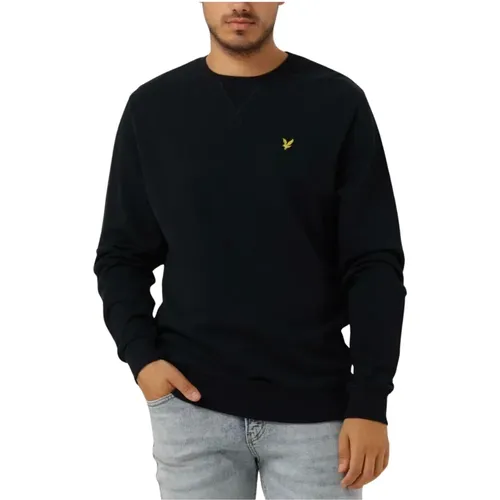 Sweatshirts, male, , Size: 2XL Men's Crew Neck Sweatshirt in Dark - Lyle & Scott - Modalova