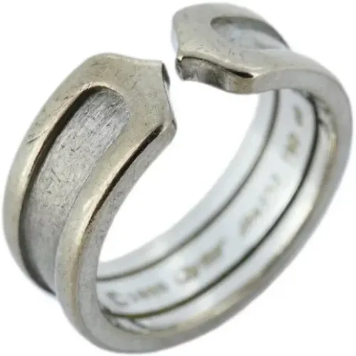 Pre-owned Jewellery, female, , Size: ONE SIZE Pre-owned White Gold rings - Cartier Vintage - Modalova