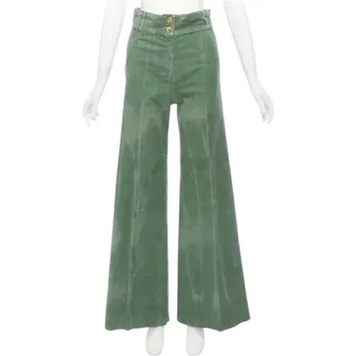 Pre-owned Corduroy bottoms , female, Sizes: S - Gucci Vintage - Modalova