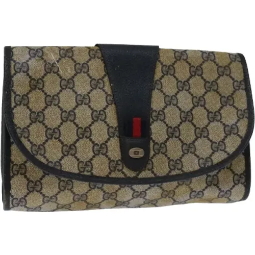 Pre-owned Clutches, female, , Size: ONE SIZE Pre-owned Canvas gucci-bags - Gucci Vintage - Modalova