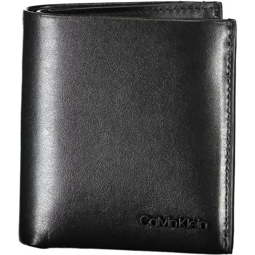 Wallets & Cardholders, male, , Size: ONE SIZE Leather Wallet with Multiple Compartments - Calvin Klein - Modalova