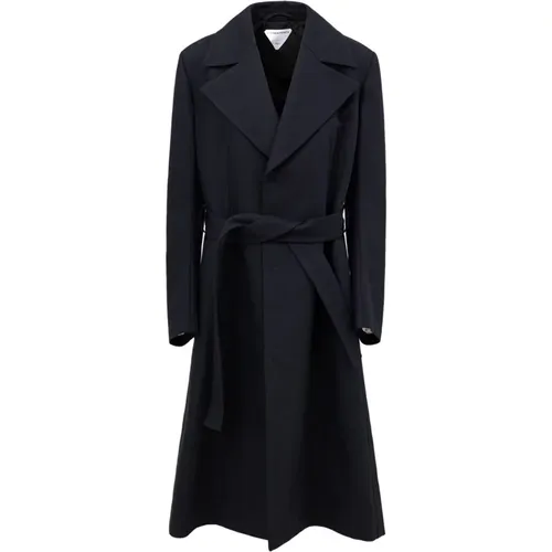 Belted Coats, female, , Size: M Cotton Canvas Trench Coat - Bottega Veneta - Modalova