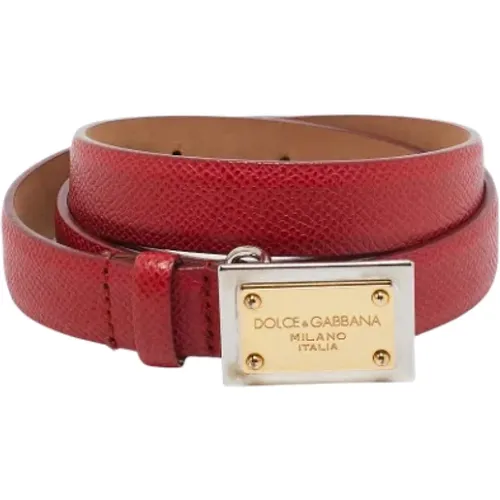 Pre-owned Leather belts , female, Sizes: ONE SIZE - Dolce & Gabbana Pre-owned - Modalova