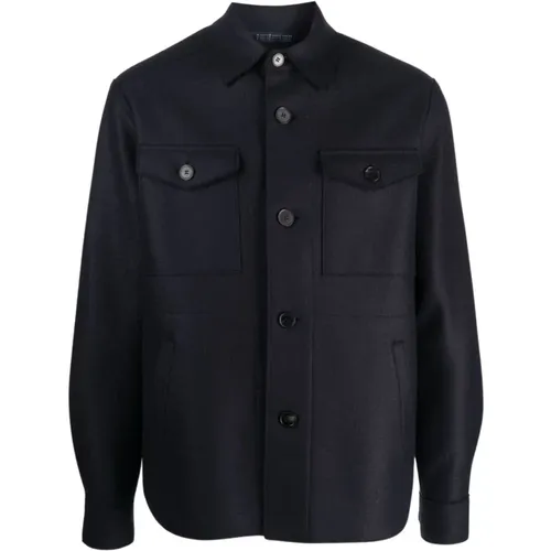 Wool Shirt Jacket , male, Sizes: S, XL, M - Harris Wharf London - Modalova