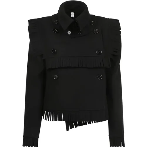 Lightweight Fringed Jacket , female, Sizes: XS - Burberry - Modalova