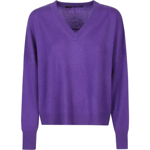 Amethyst High Low V Neck Sweater , female, Sizes: XS, S - 360cashmere - Modalova