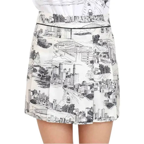 Elegante Weiße Charme Seiden Shorts - Max Mara - Modalova