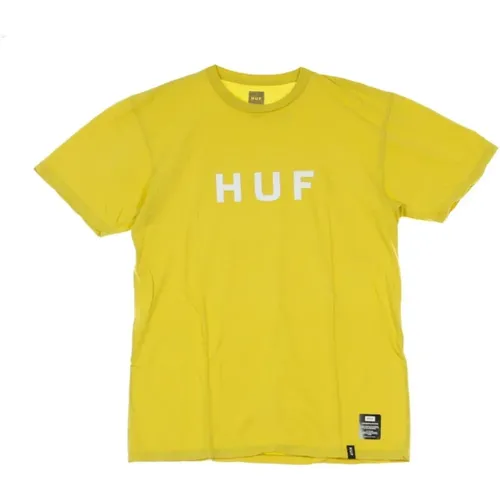 Logo Tee Streetwear Essentials Sauterne , Herren, Größe: XL - HUF - Modalova