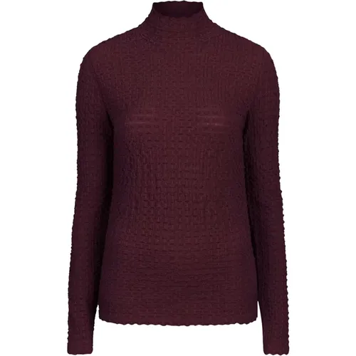 Strukturierter Wineberry Mauve Top , Damen, Größe: 2XL - Dante 6 - Modalova